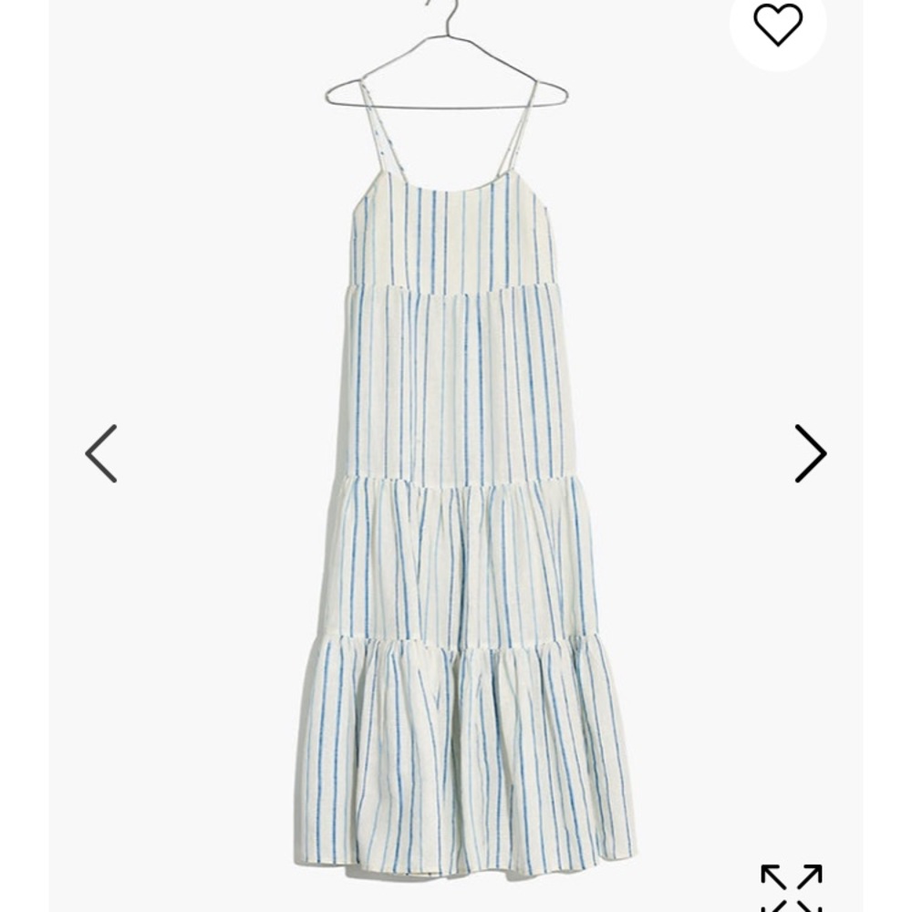 Madewell stripe midi dress